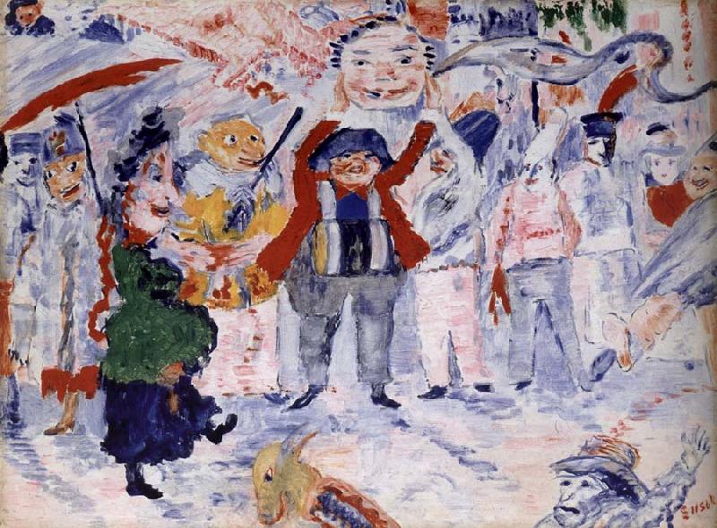 James Ensor Carnival in Flanders Sweden oil painting art